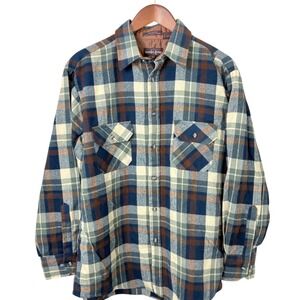 VTG Northwest Territory Mens Large Flannel Button Down Shirt Warm Gorpcore Retro